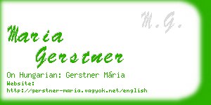 maria gerstner business card